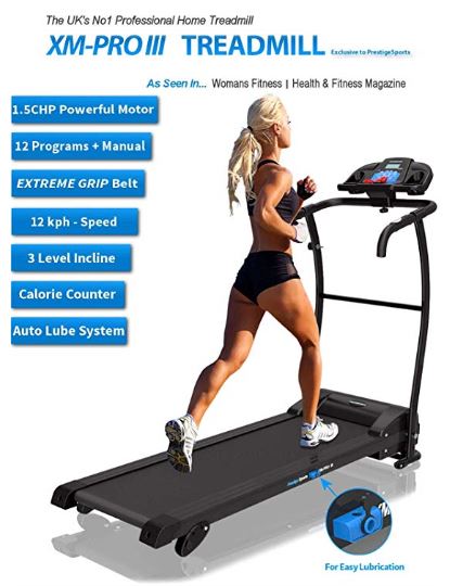 Nero Sports Bluetooth Treadmill Adjustable Incline Folding Running Machine with built in speakers and pulse sensors Powerful 1.5chp electric motor 
